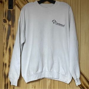 Vintage 80s Hanes Comfort Blend Basic Branded Health Industry Sweatshirt Large